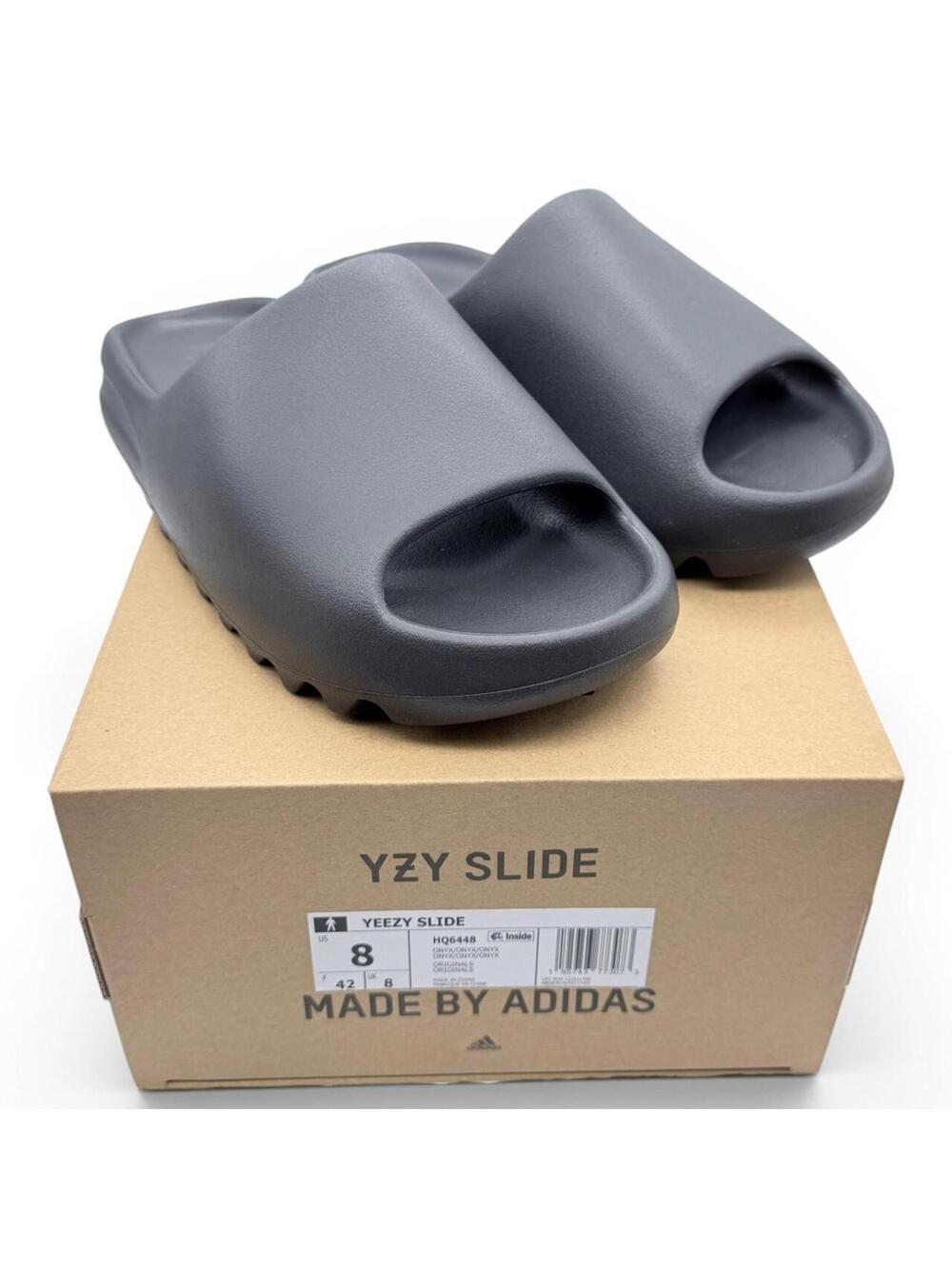 adidas Yeezy Slides Onyx/Black Sizes 7-12